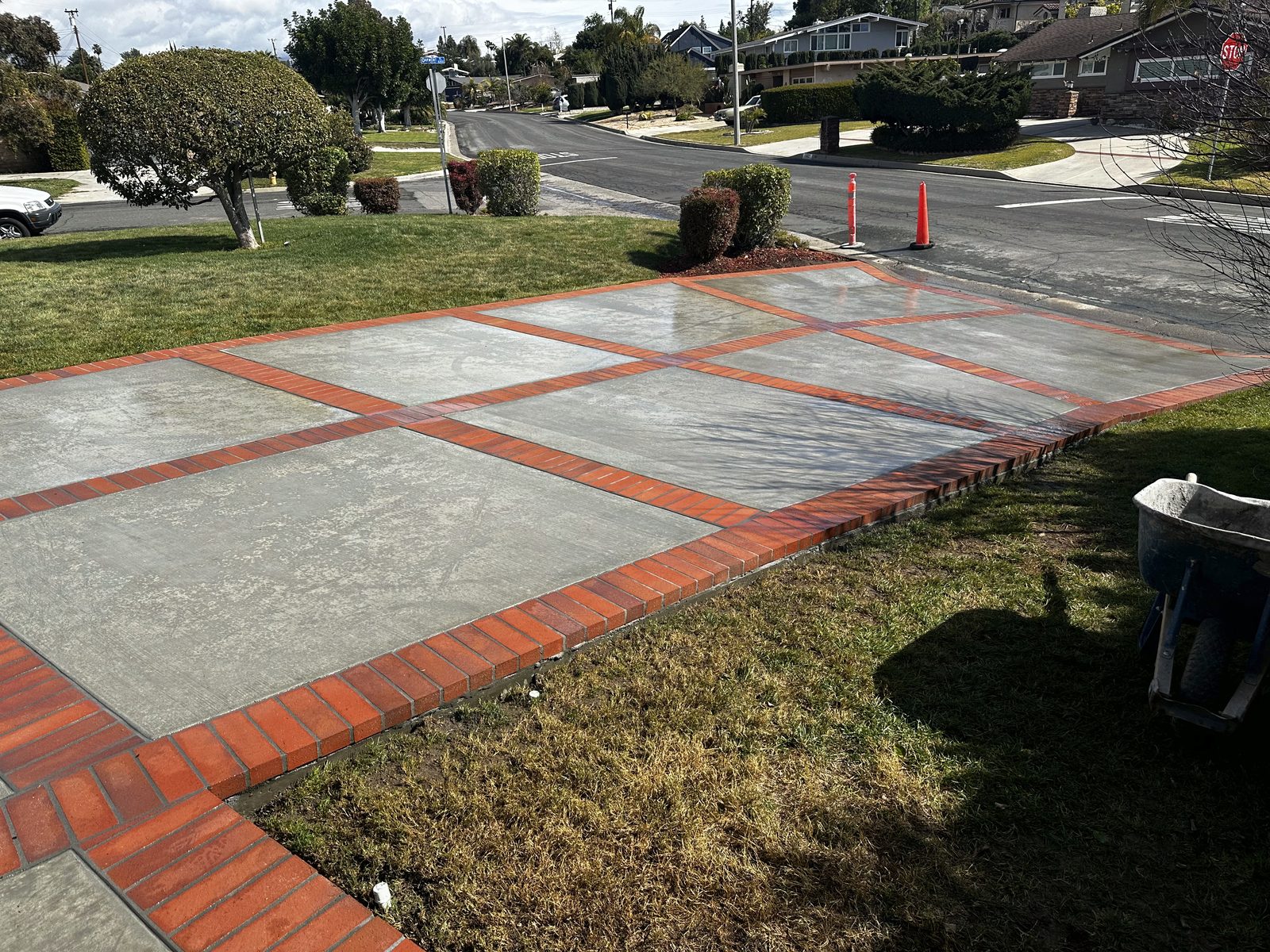 New concrete driveway by Driveway Masters in Buena Park, CA