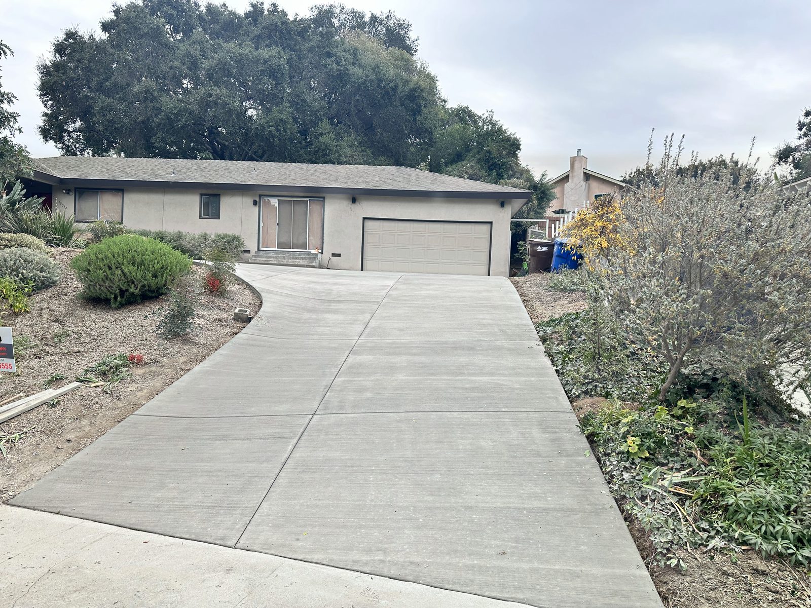 New concrete driveway by Driveway Masters in Hacienda Heights, CA