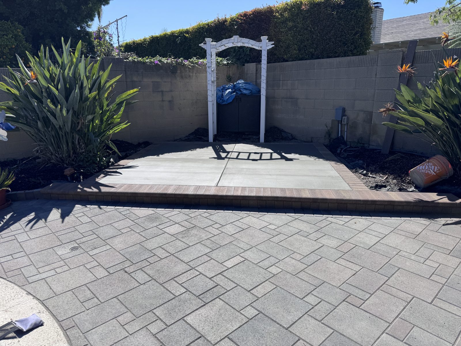 New concrete patio by Driveway Masters in Huntington Beach, CA