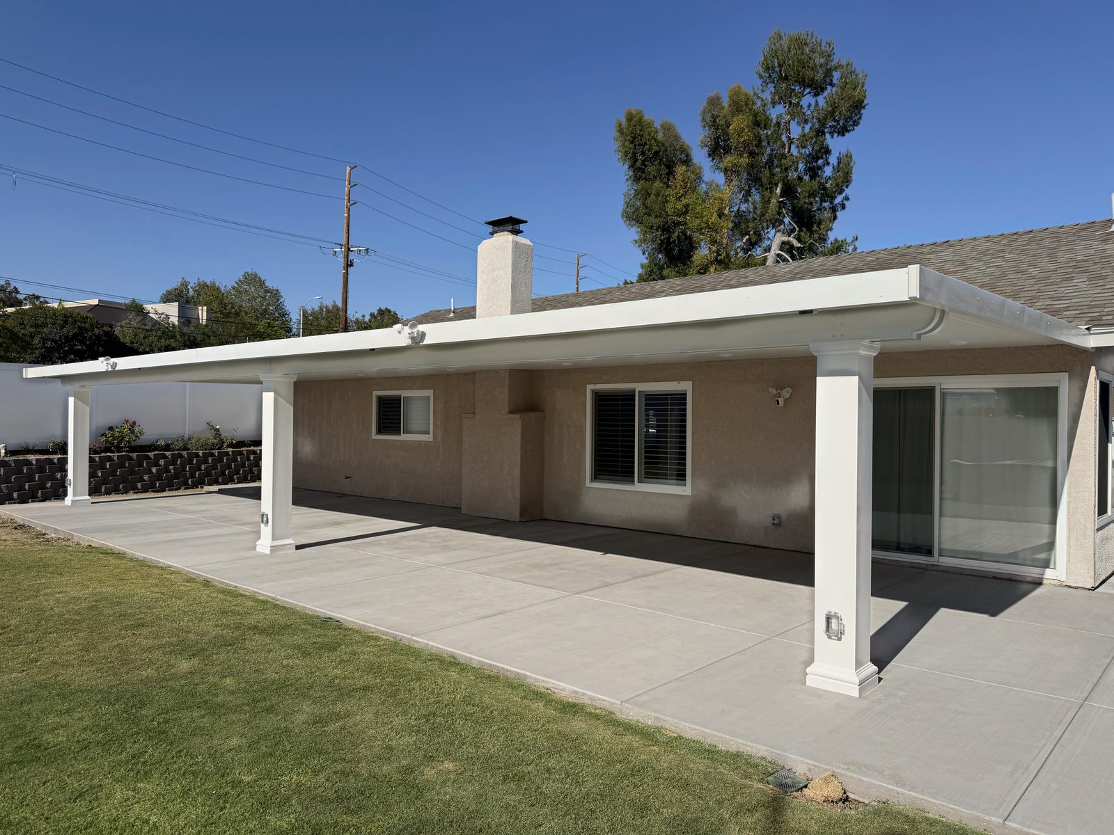 New concrete patio by Driveway Masters in Yorba Linda, CA